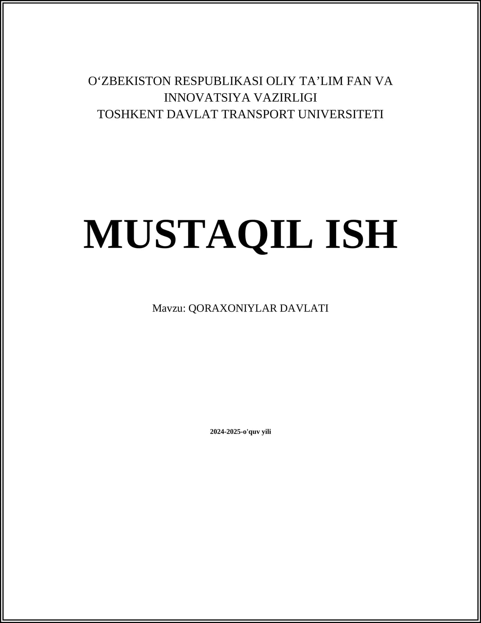 QORAXONIYLAR DAVLATI 1