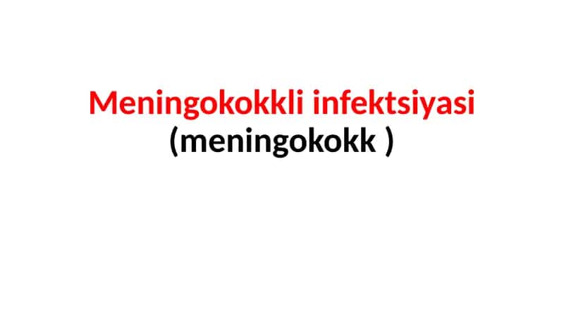 Meningokokkliinfektsiyasi(meningokokk) 1