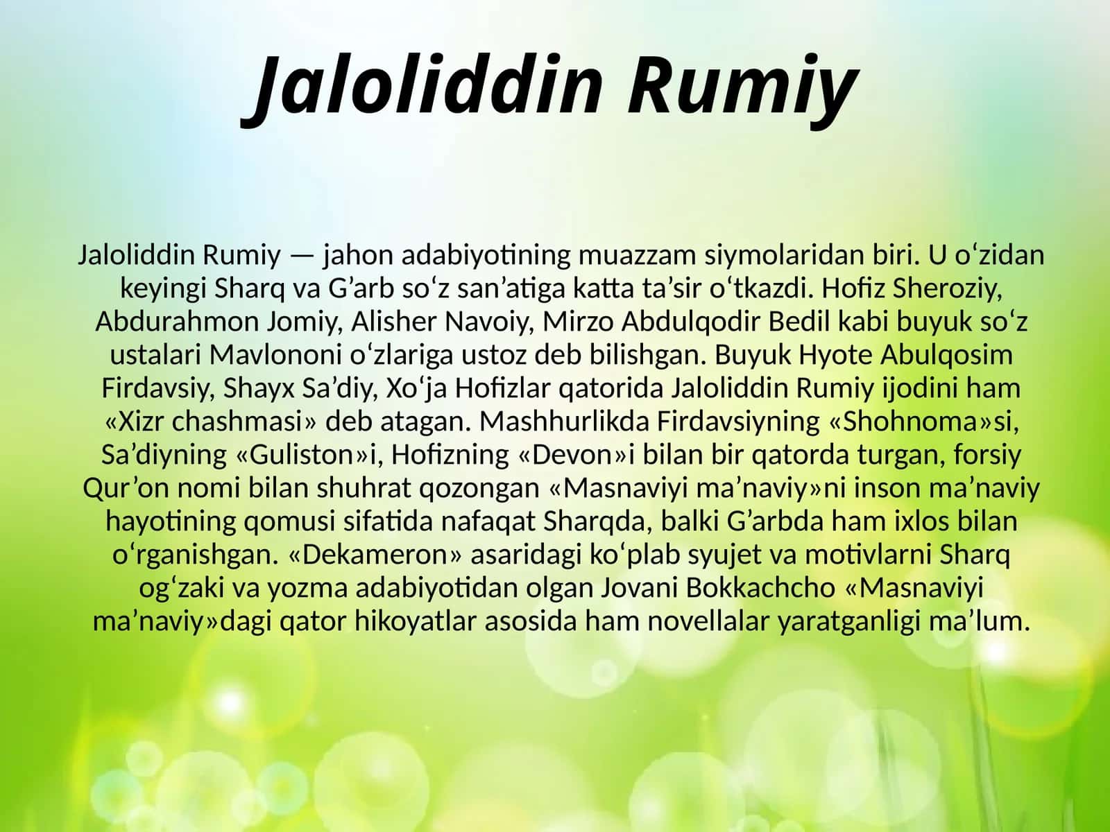 Jaloliddin Rumiy 1