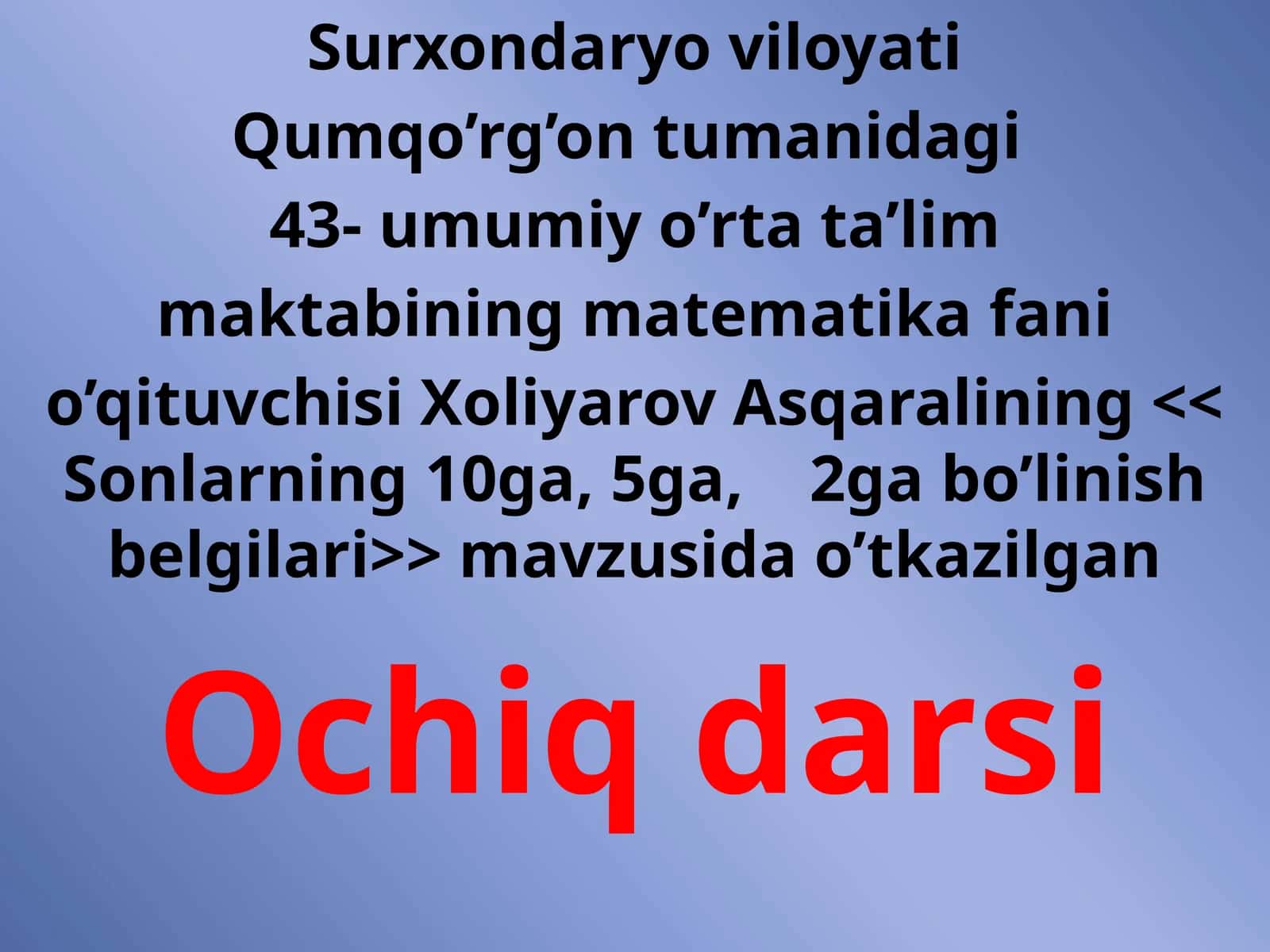 Sonlarning10ga, 5gava2gabo’linishbelgilari 1