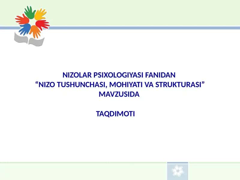 NIZO TUSHUNCHASI, MOHIYATI VA STRUKTURASI 1