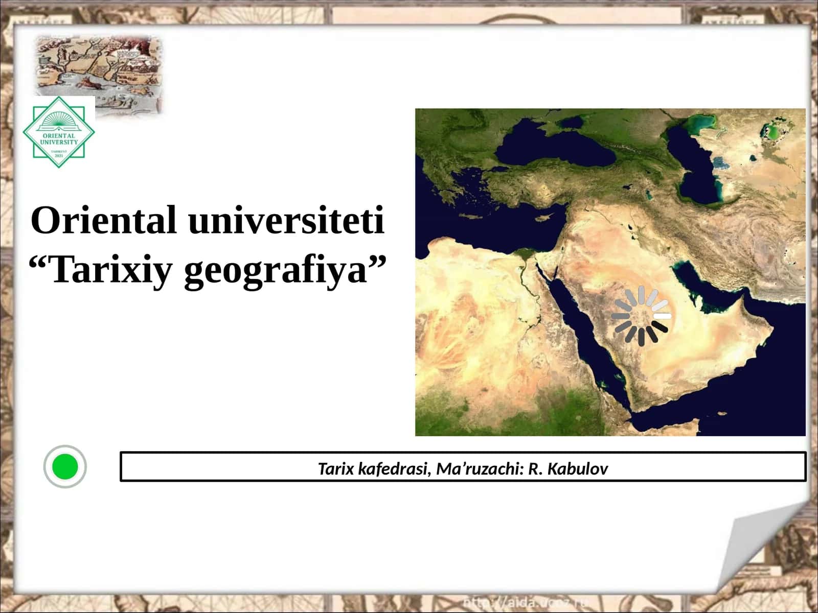 O‘rta Osiyoning o‘rta asrlardagi tarixiy geografiyasi 1