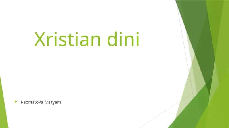 Xristian dini 1