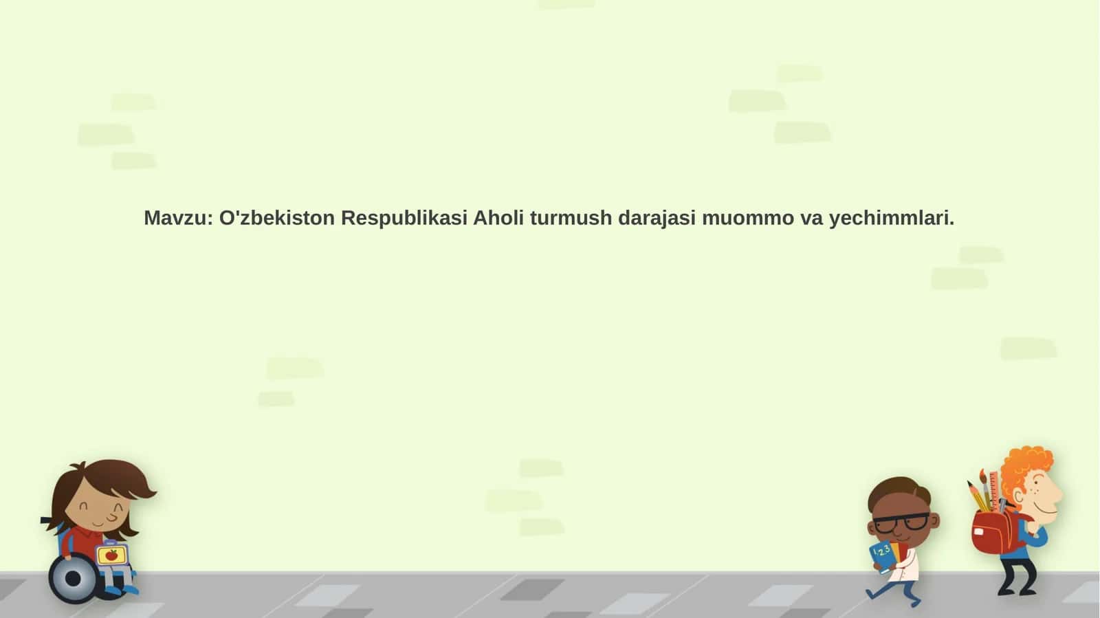O'zbekiston Respublikasi Aholi Turmush Darajasi Muammolari 1
