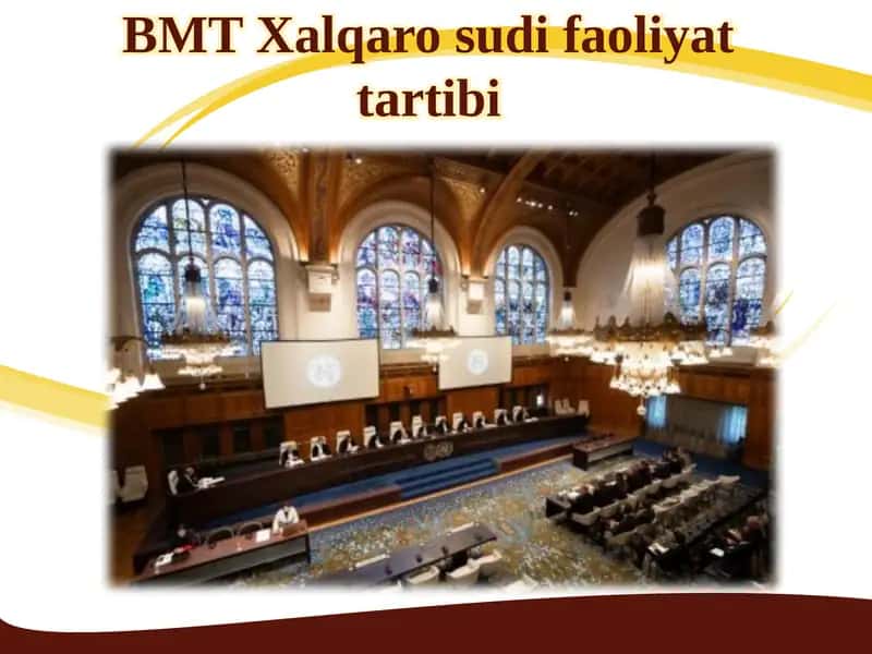 BMT Xalqaro sudifaoliyat tartibi 1