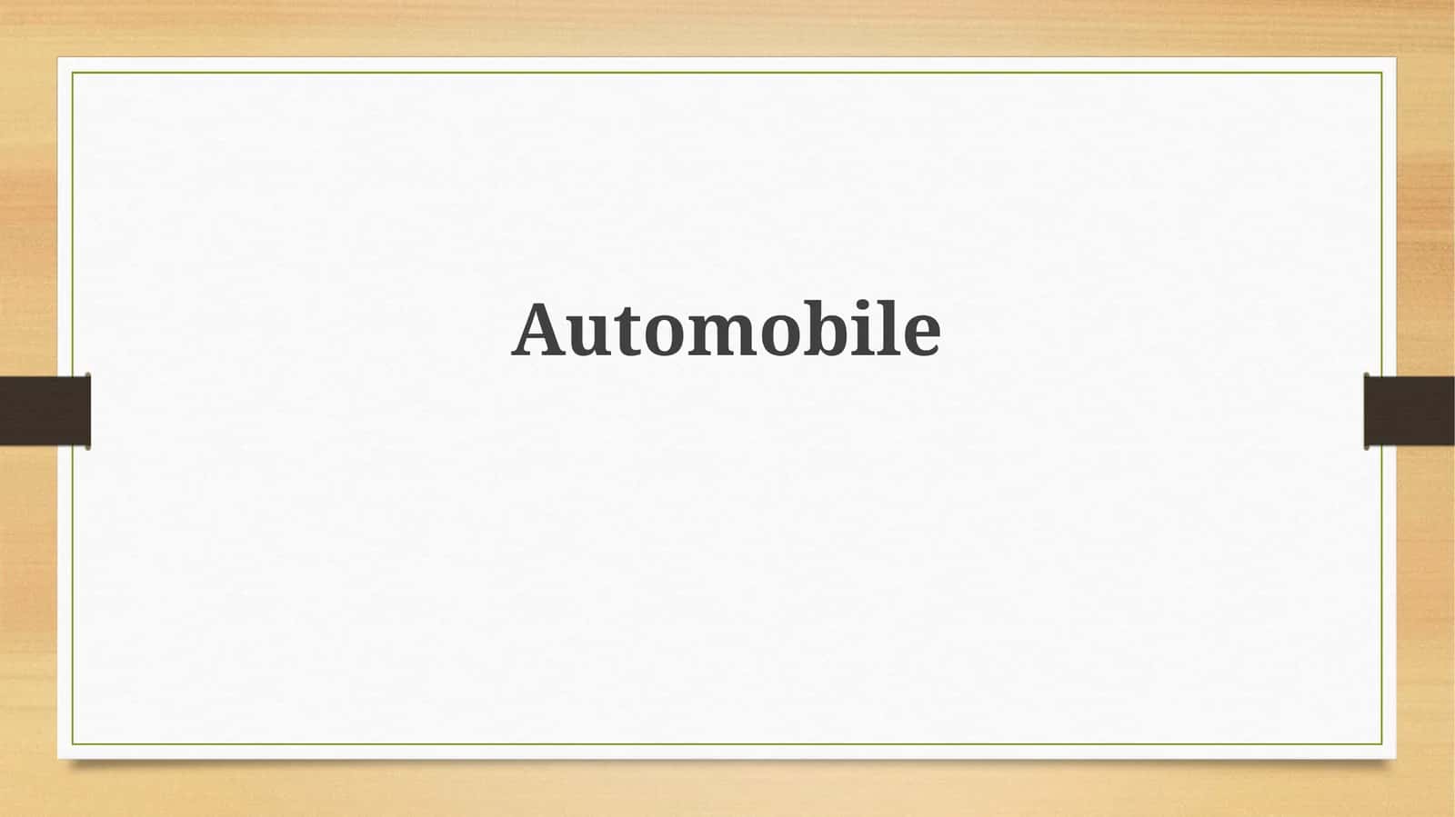 Automobile: A Century of Innovation 1