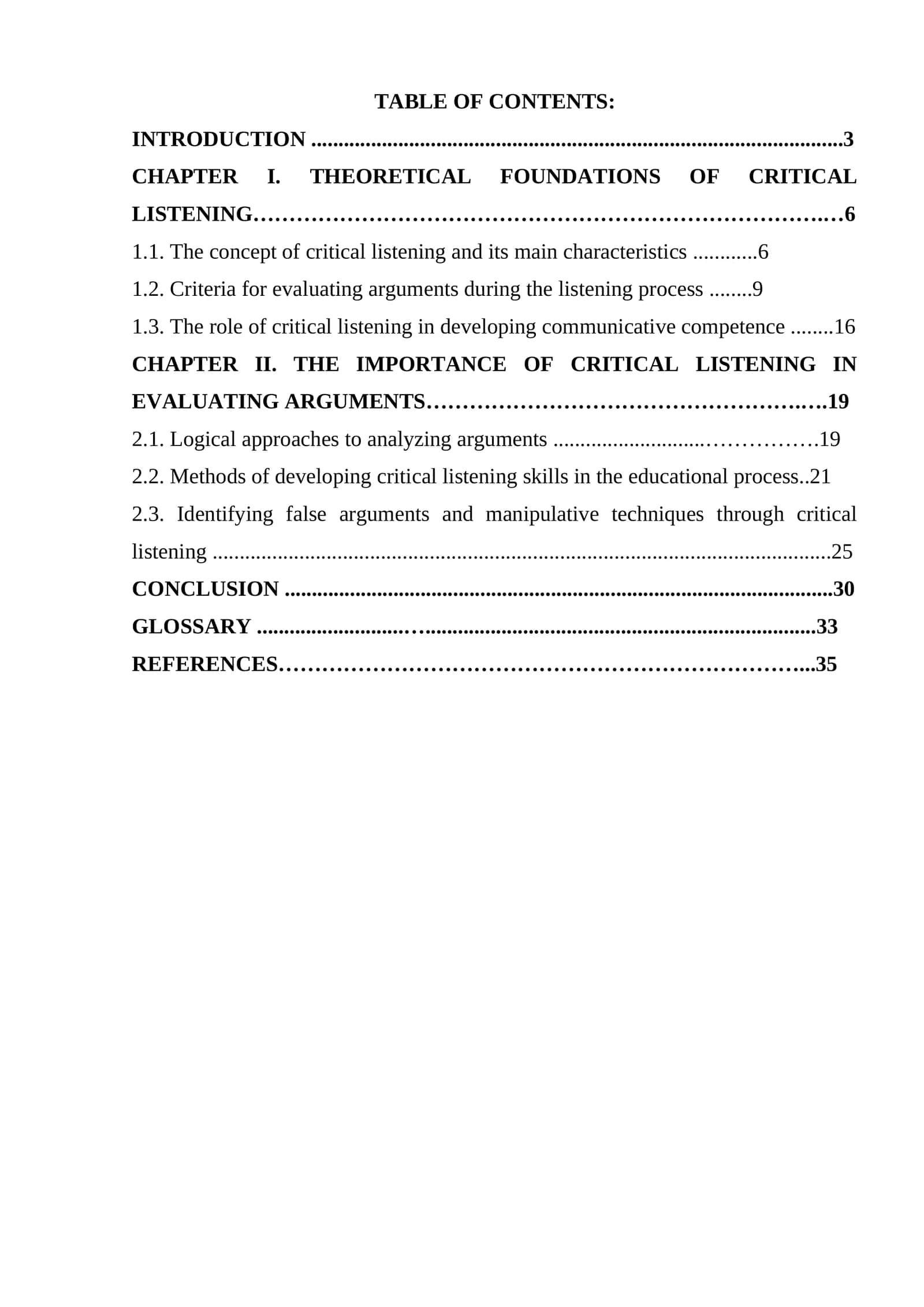 The role of critical listening in evaluating arguments 1