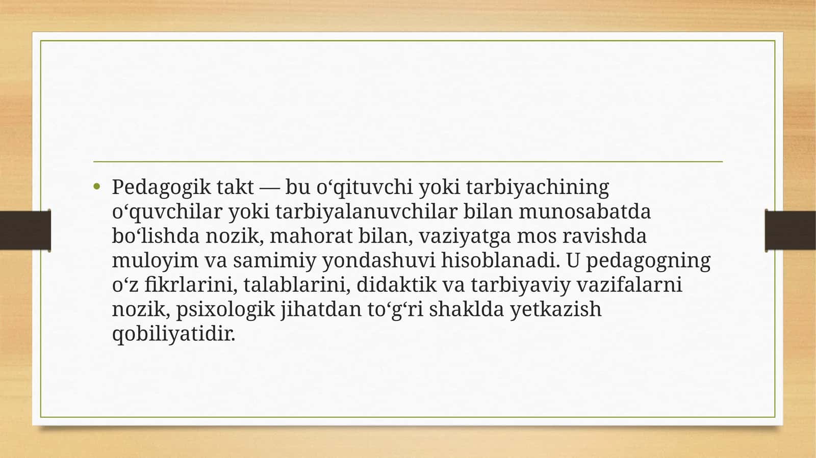 Pedagogik takt 1
