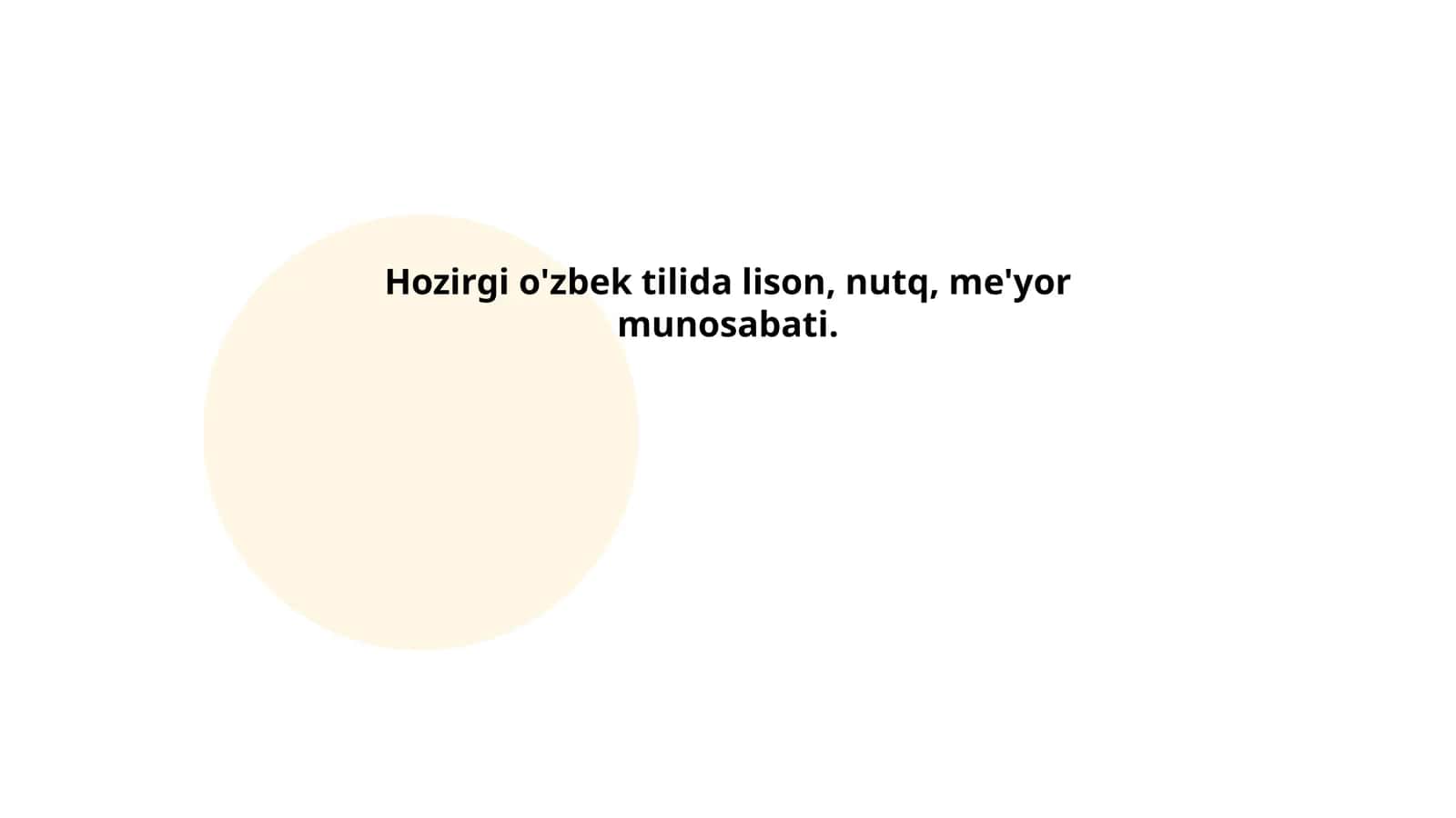 Hozirgi o'zbek tilida lison, nutq, me'yor munosabati 1