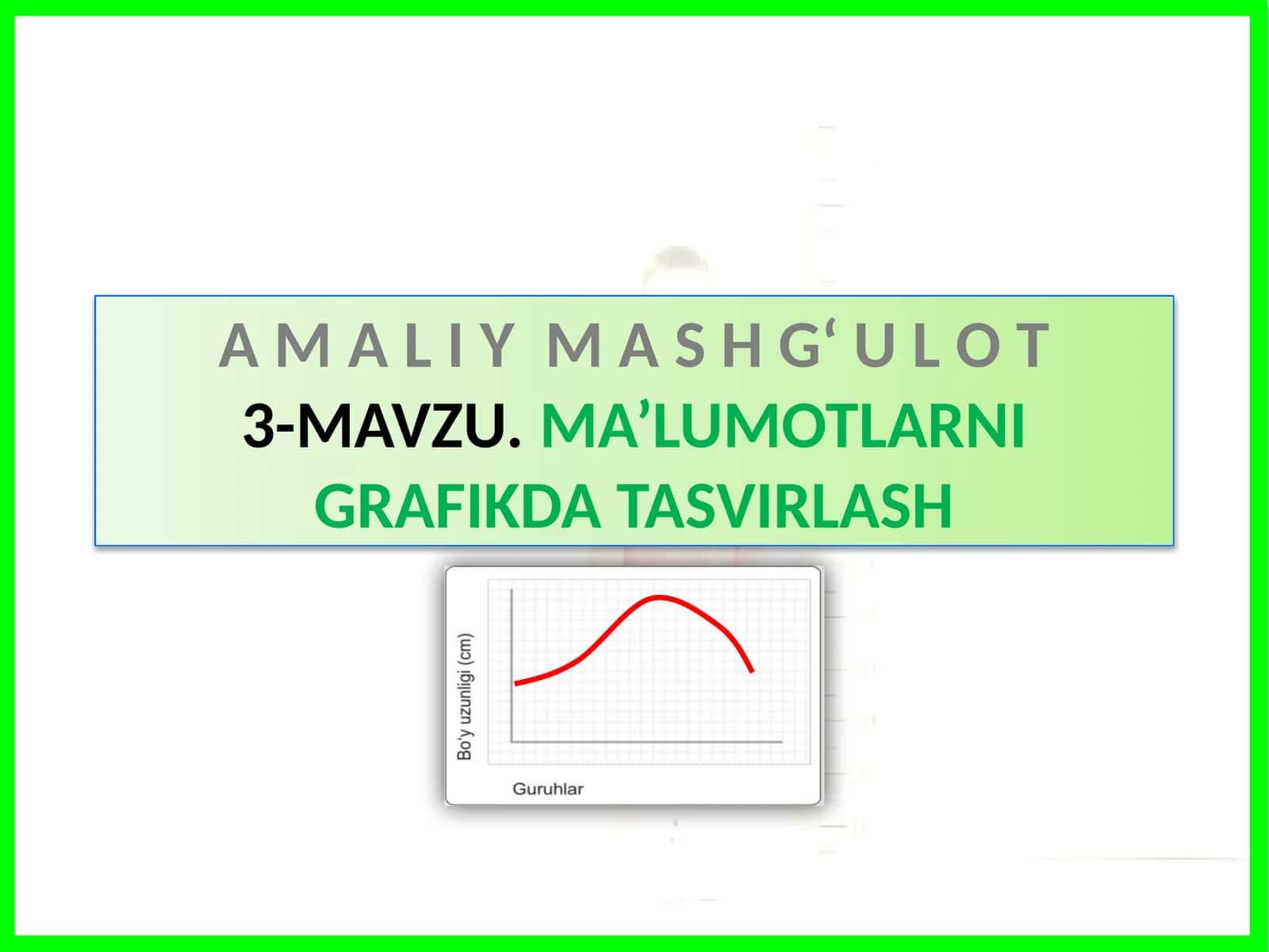 MA'LUMOTLARNI GRAFIKDA TASVIRLASH 1
