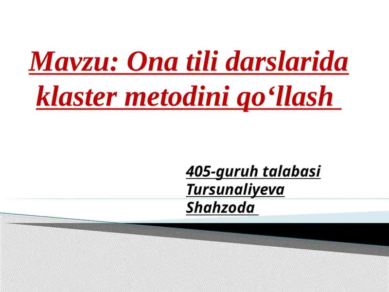 Klaster metodi 1