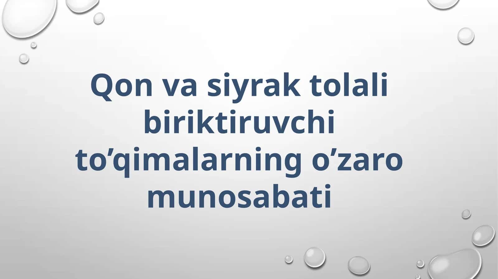 Qonvasiyraktolalibiriktiruvchito’qimalarningo’zaromunosabati 1