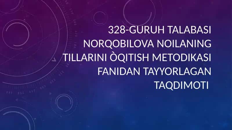 Norqobilova Noilaning tillarini òqitish metodikasi 1
