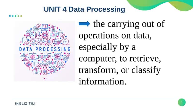 Data Processing 1