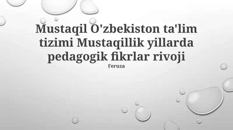 O'zbekiston ta'lim tizimi 1