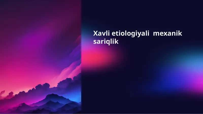 Xavli etiologiyali  mexanik sariqlik 1