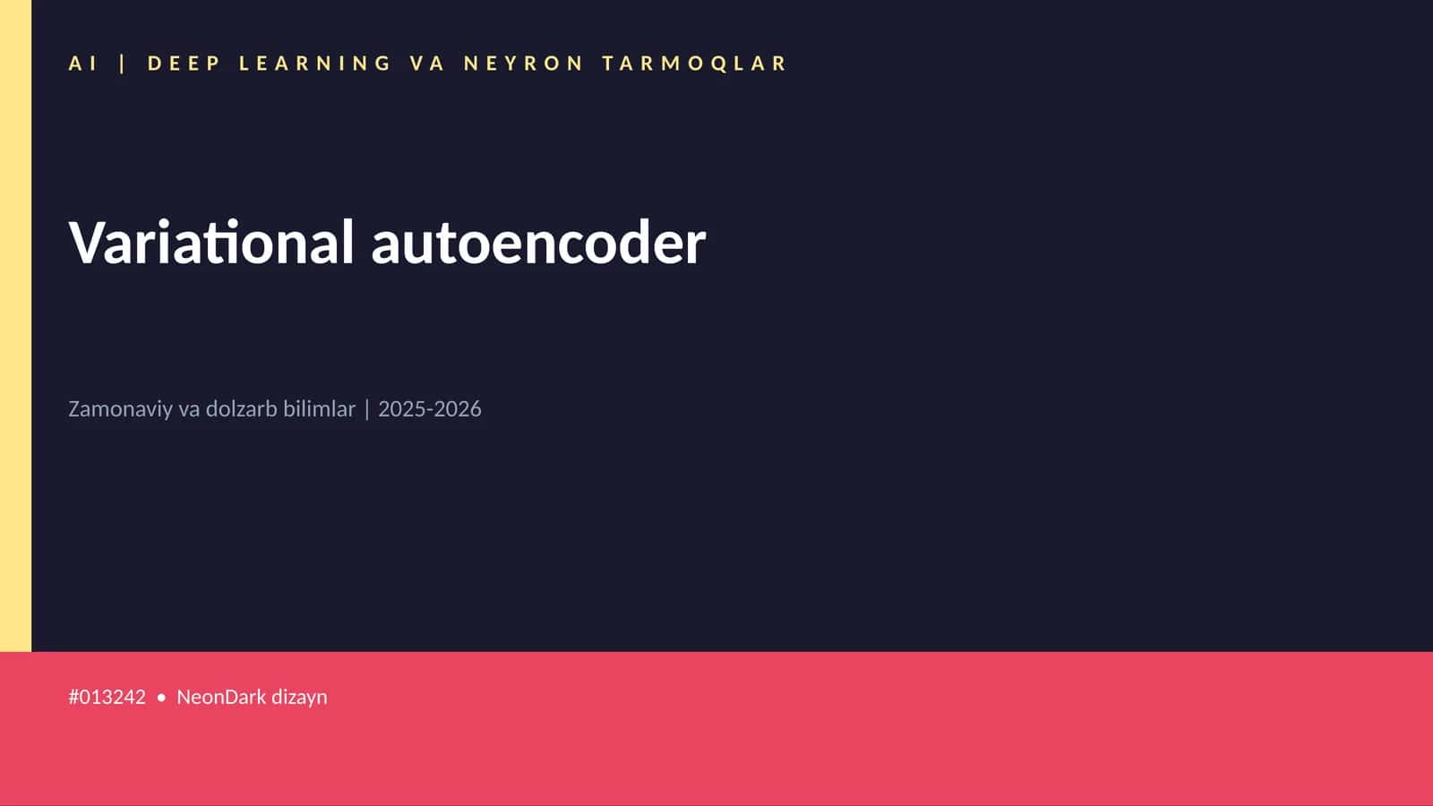AI | DEEP LEARNING VA NEYRON TARMOQLAR 1