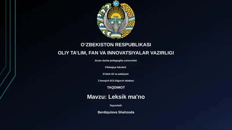 Leksik ma'no 1