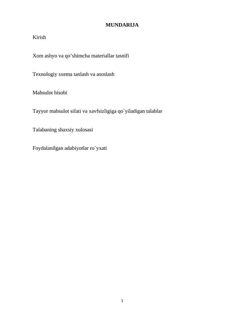 Malinali murabbo ishlab chiqarish texnologiyasi 1