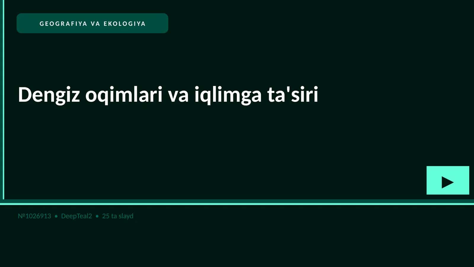 GEOGRAFIYA VA EKOLOGIYA 1