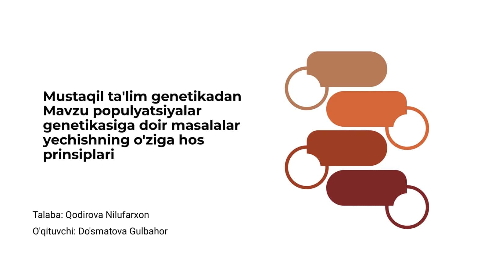 Mustaqil ta'lim genetikadan 1