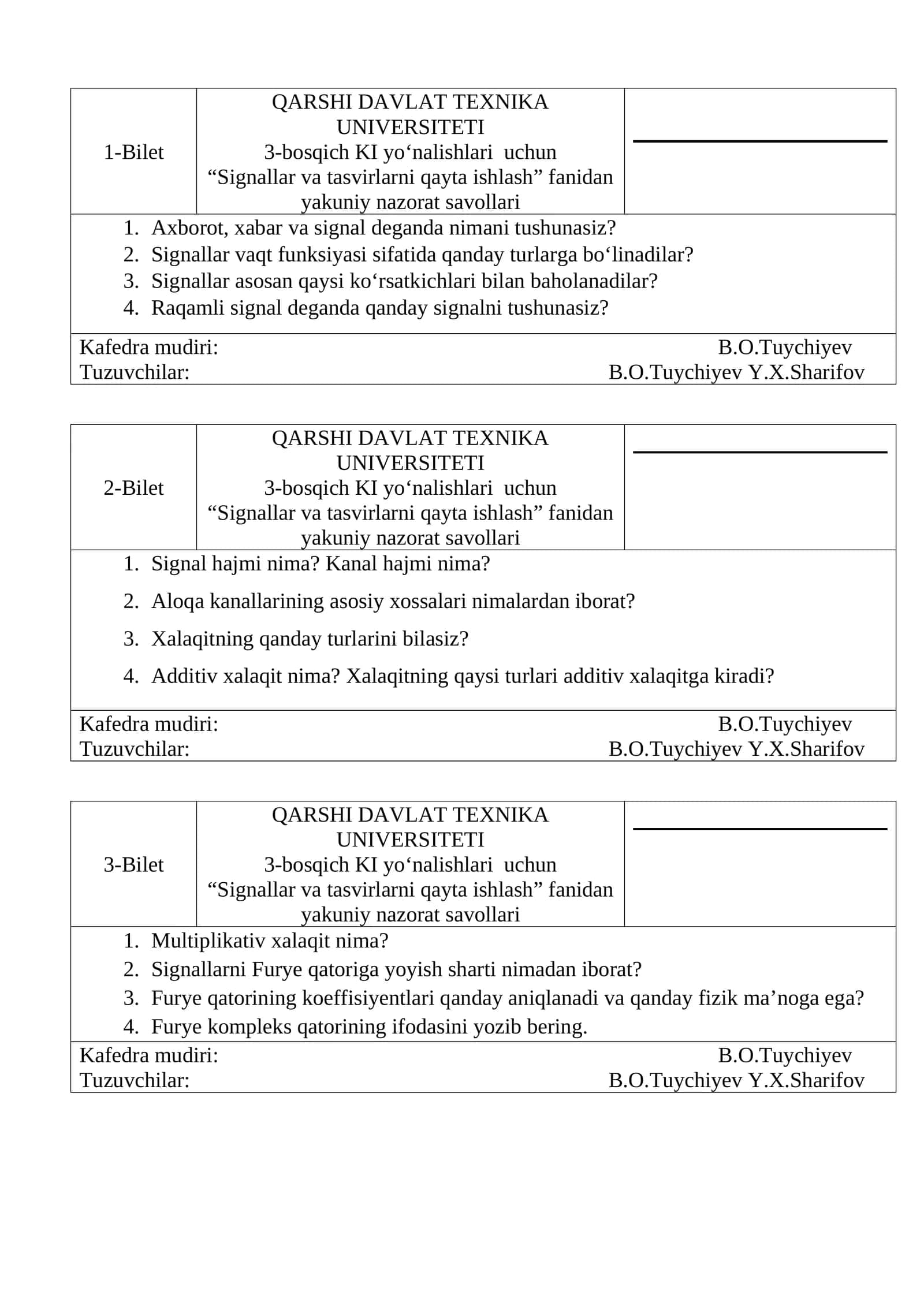 QARSHI DAVLAT TEXNIKA UNIVERSITETI 1
