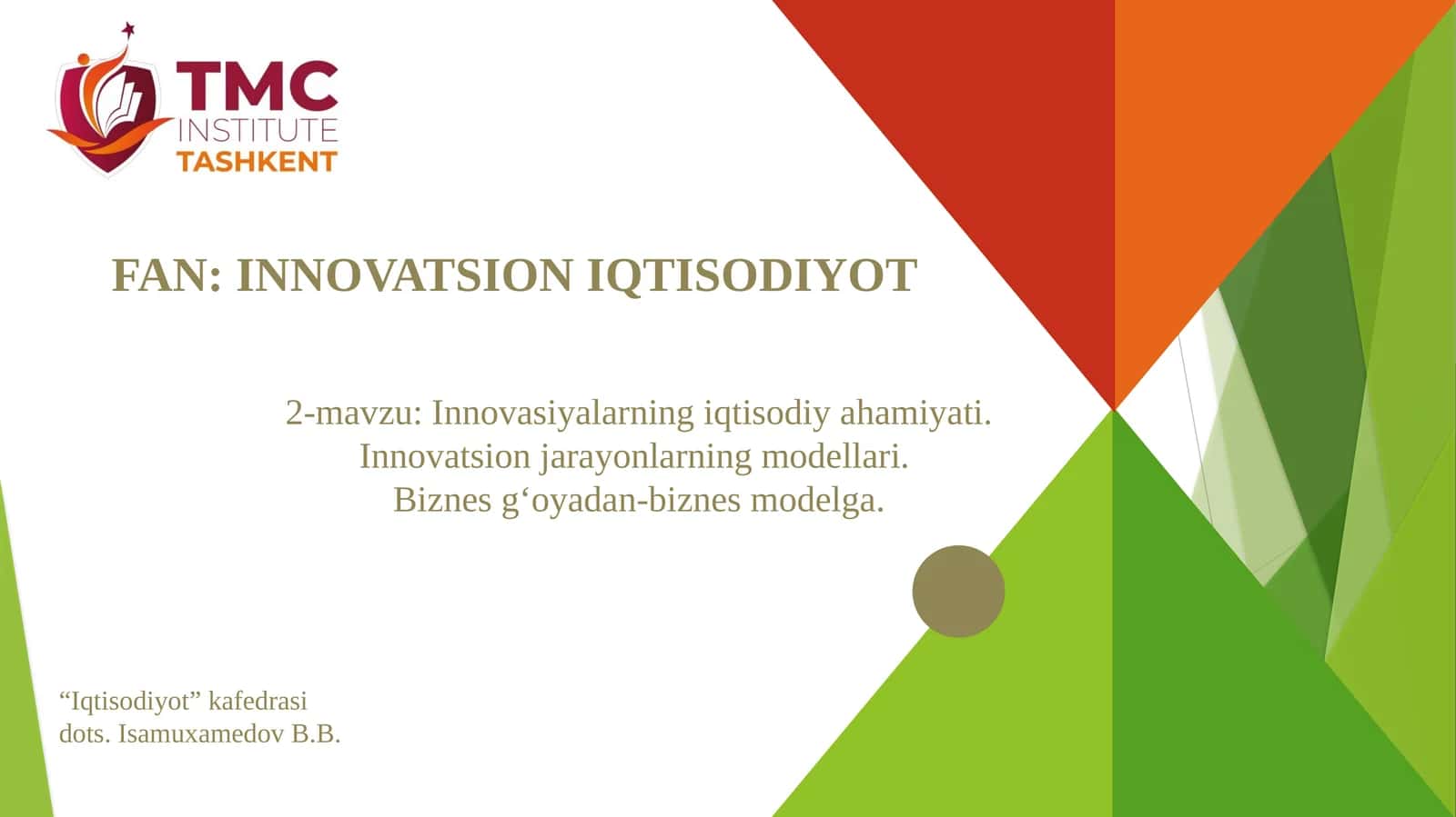 Innovatsion iqtisodiyot 1