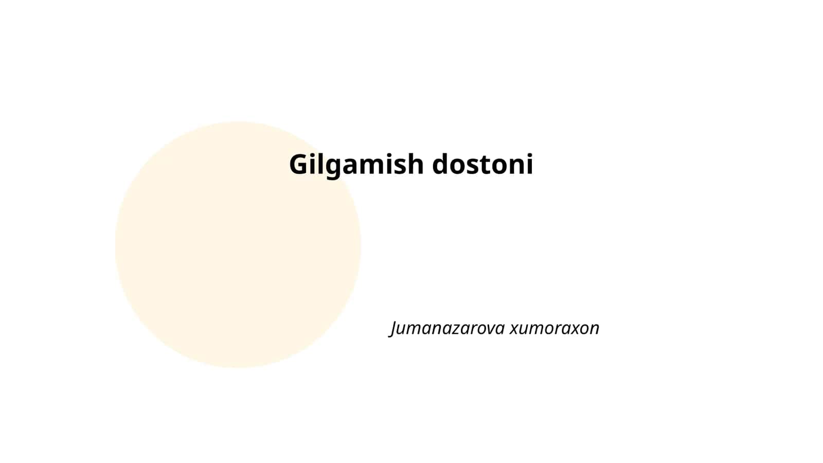 Gilgamish dostoni 1