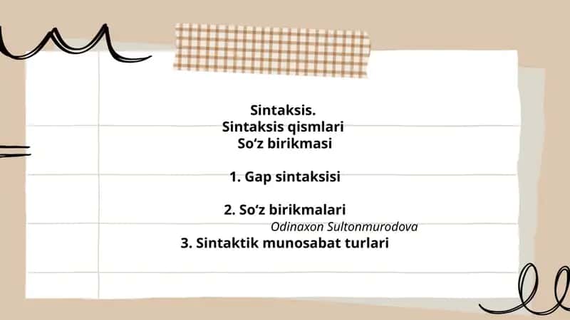 Sintaksis 1