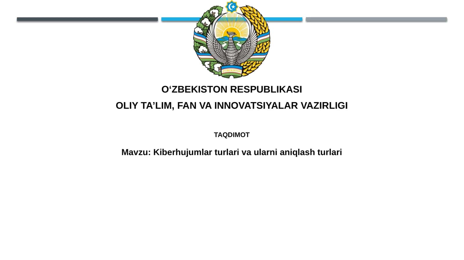 Kiberhujumlar turlari va ularning xususiyatlari 1