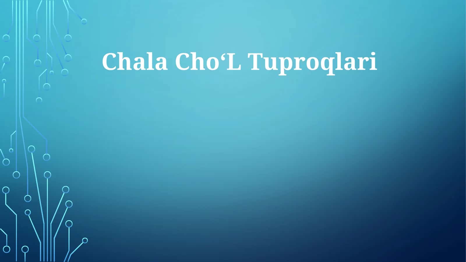 Chala ChoʻL Tuproqlari 1