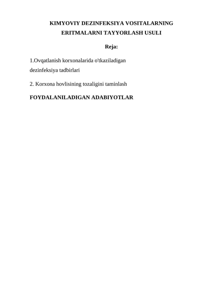 KIMYOVIY DEZINFEKSIYA VOSITALARNING ERITMALARNI TAYYORLASH USULI 1