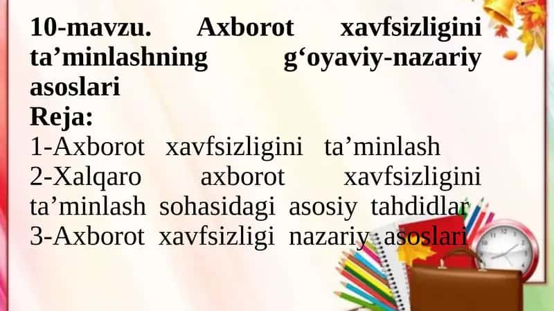 Axborotxavfsizliginita’minlash 1