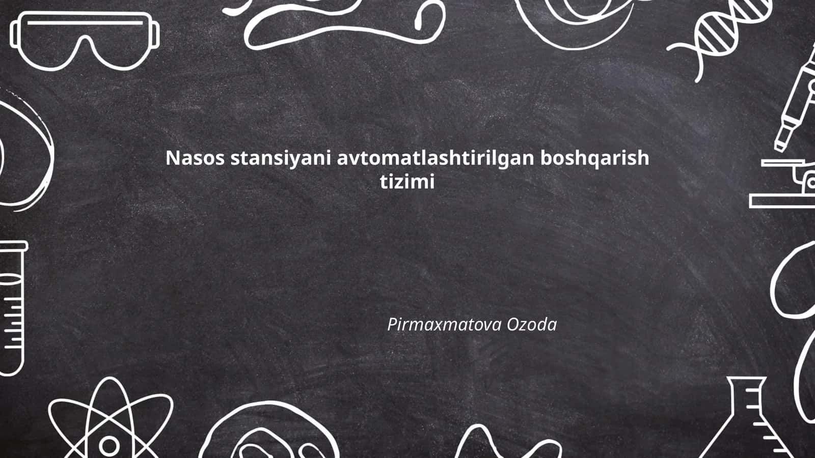 Nasos stansiyani avtomatlashtirilgan boshqarish tizimi 1