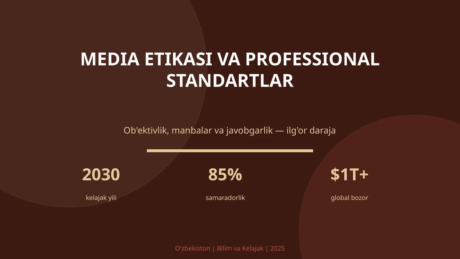 MEDIA ETIKASI VA PROFESSIONAL STANDARTLAR 1