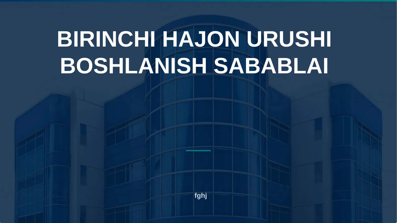 BIRINCHI HAJON URUSHI BOSHLANISH SABABLARI 1