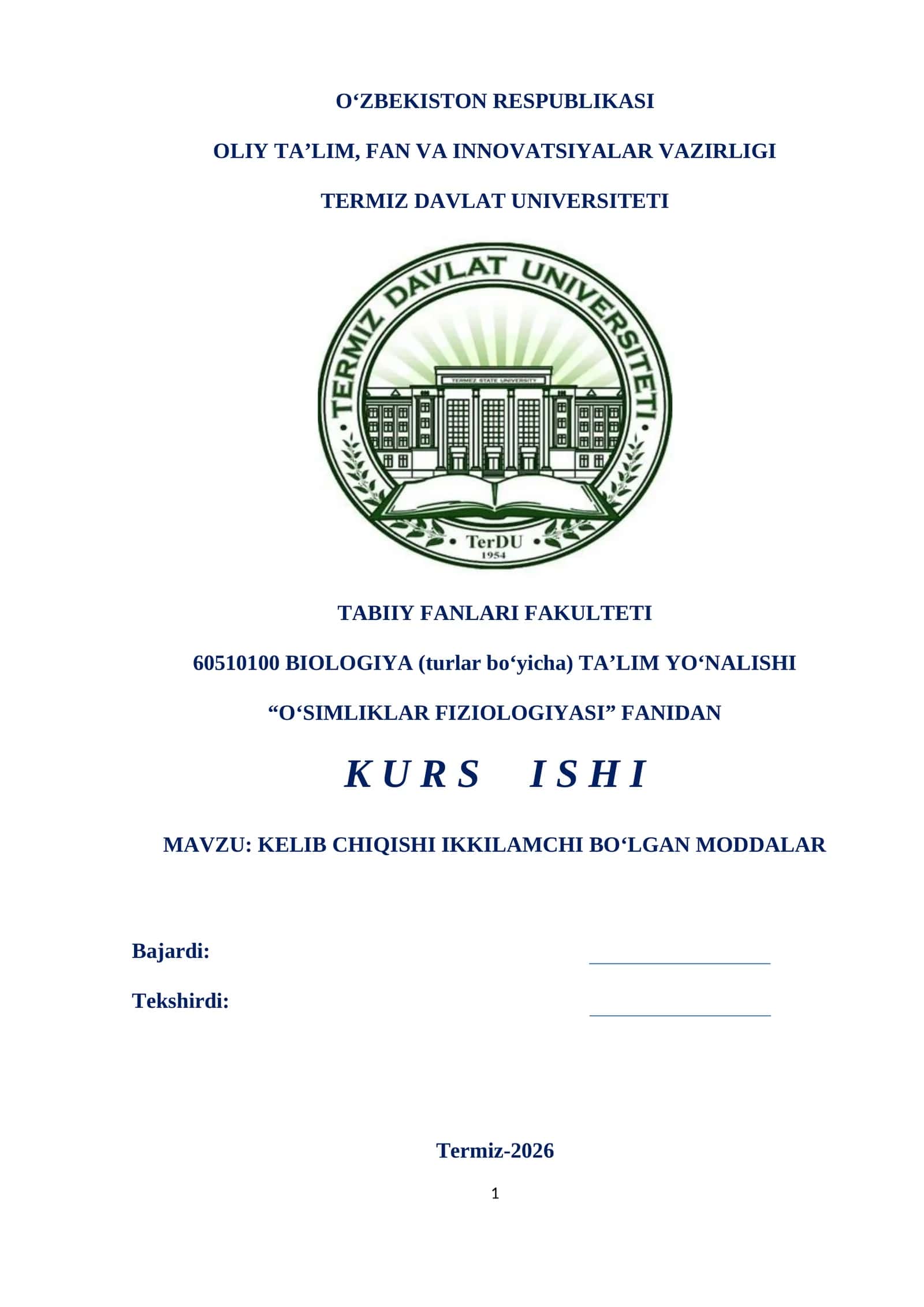 KELIB CHIQISHI IKKILAMCHI BO'LGAN MODDALAR 1