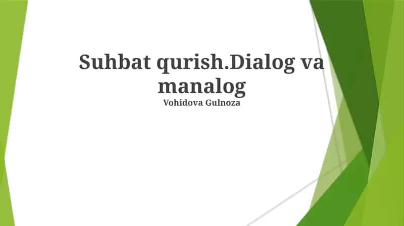 Dialog va monologning farqlari 1