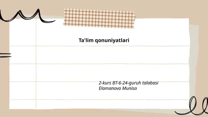 Ta'lim qonuniyatlarining nazariy asoslari 1