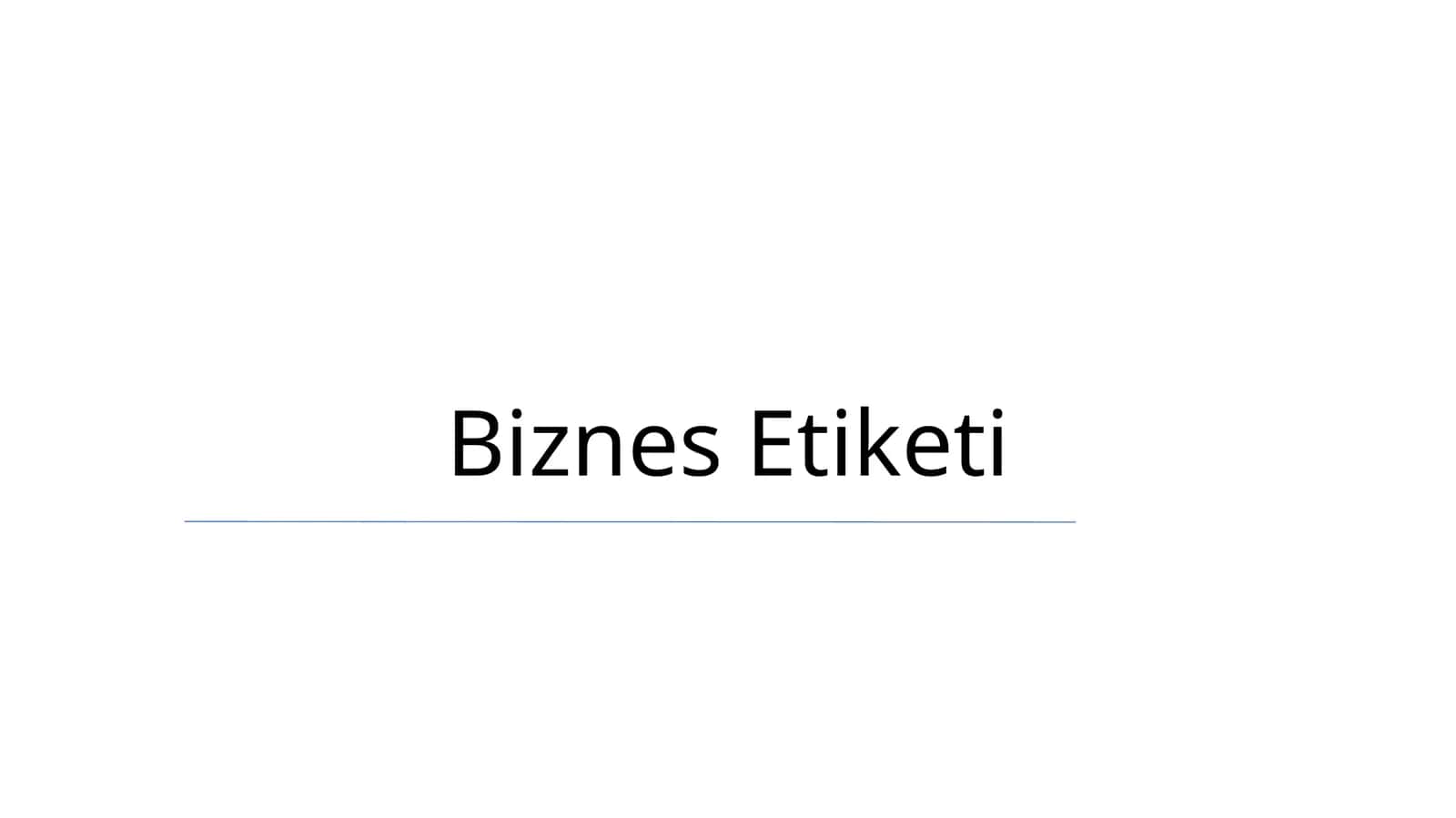 Biznes Etiketi 1