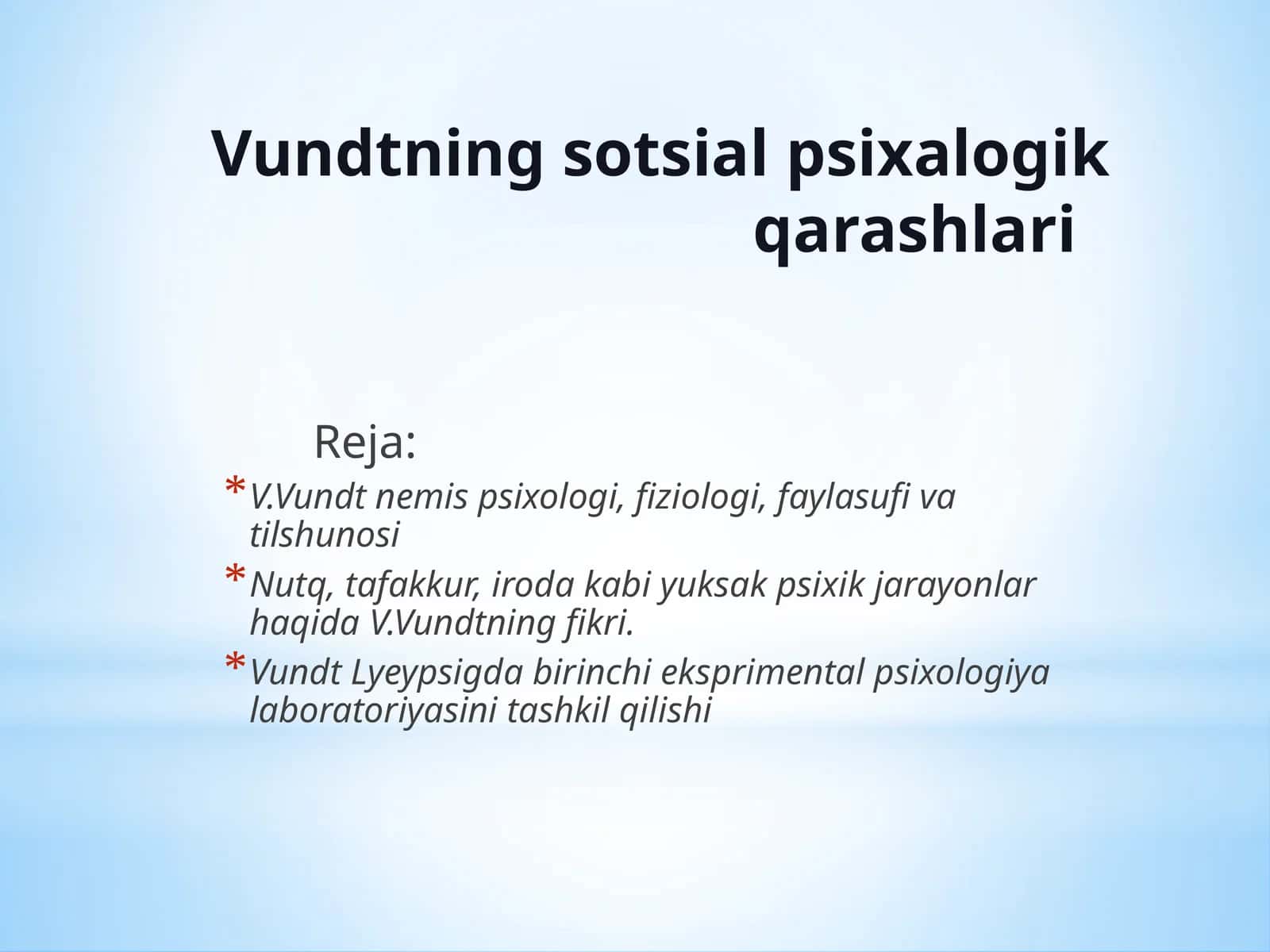 Vundtning sotsial psixalogik qarashlari 1