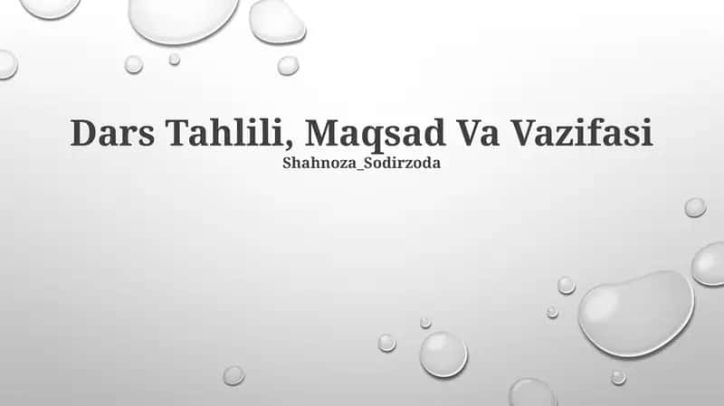 Dars Tahlili 1