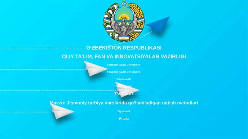 Jismoniy tarbiya darslarida qo'llaniladigan uqtish metodlari 1