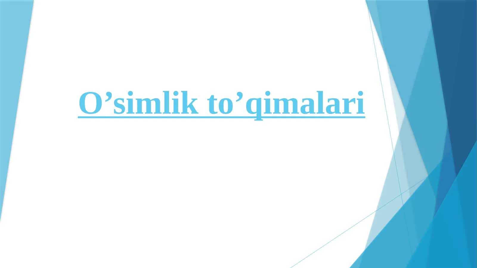 O’simlik to’qimalari 1