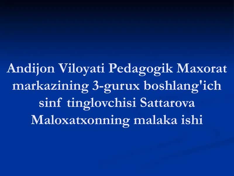 Andijon Viloyati Pedagogik Maxorat Markazi 1