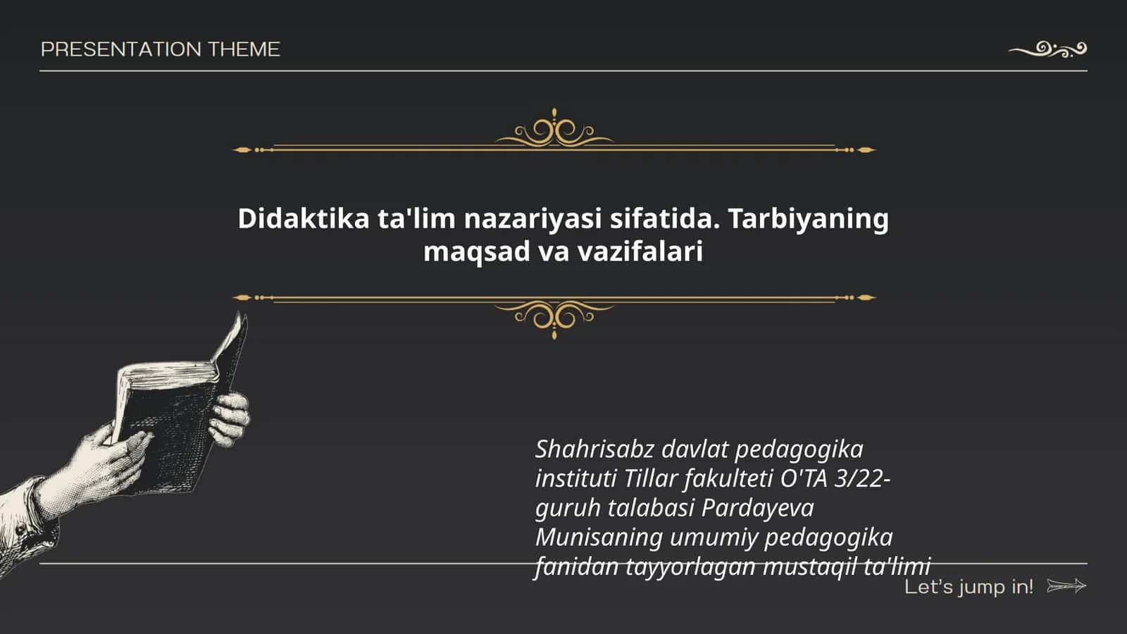 Didaktika ta'lim nazariyasi 1
