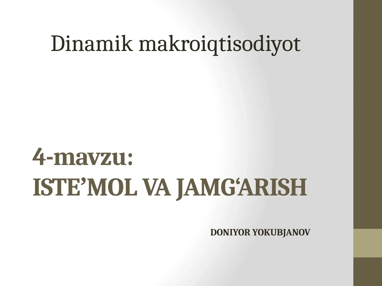 Isteʼmolvajamg‘arish 1