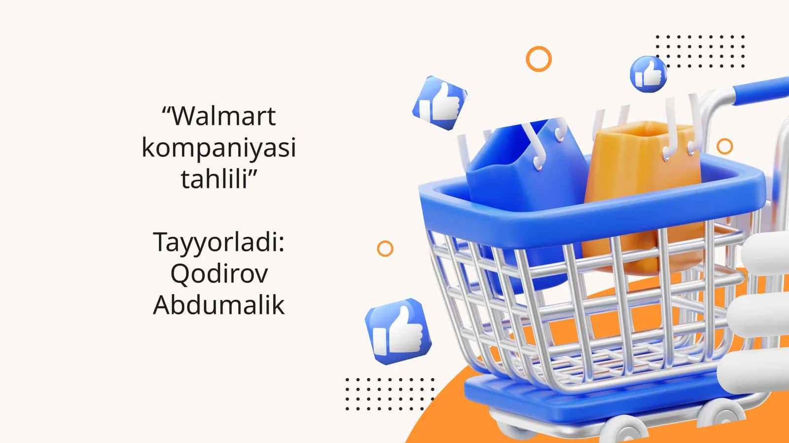 Walmart kompaniyasi tahlili 1