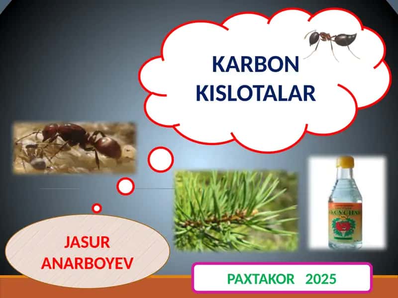 To’yingan monokarbon kislotalar va ularning hosilalari 1