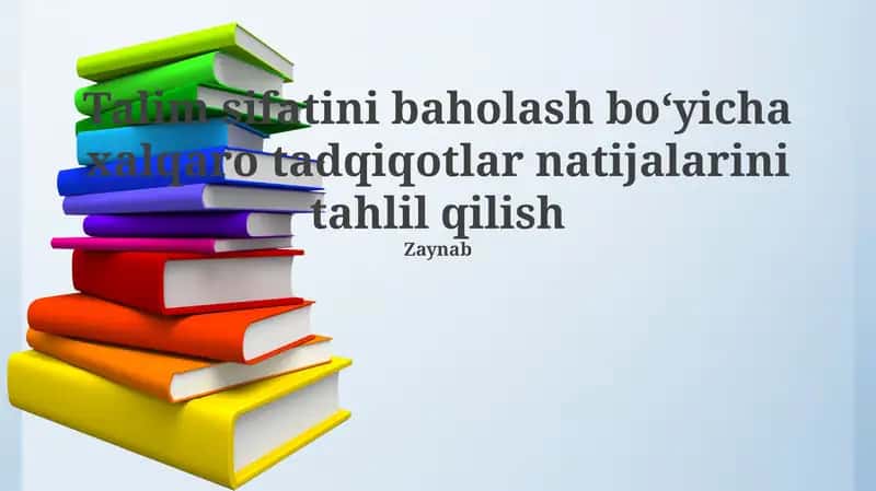 Ta'lim sifatini baholash 1